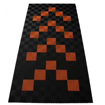 Piastrelle Pavimento Garage Performance 2,8x5,6m Nero Arancione Universale