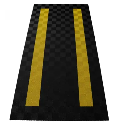 Piastrelle Pavimento Garage Performance 2,8x5,6m Nero Giallo SET4 Universale