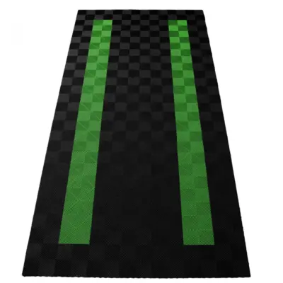 Piastrelle Pavimento Garage Performance 2,8x5,6m Nero Verde Universale 4 Pezzi