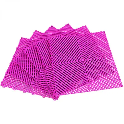 Piastrelle Pavimento Garage Rosa 40x40cm 6 Pezzi Universale