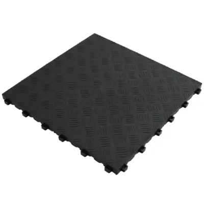 Piastrelle Pavimento Riffelblech 40x40cm Nere per Uso Universale, Robuste