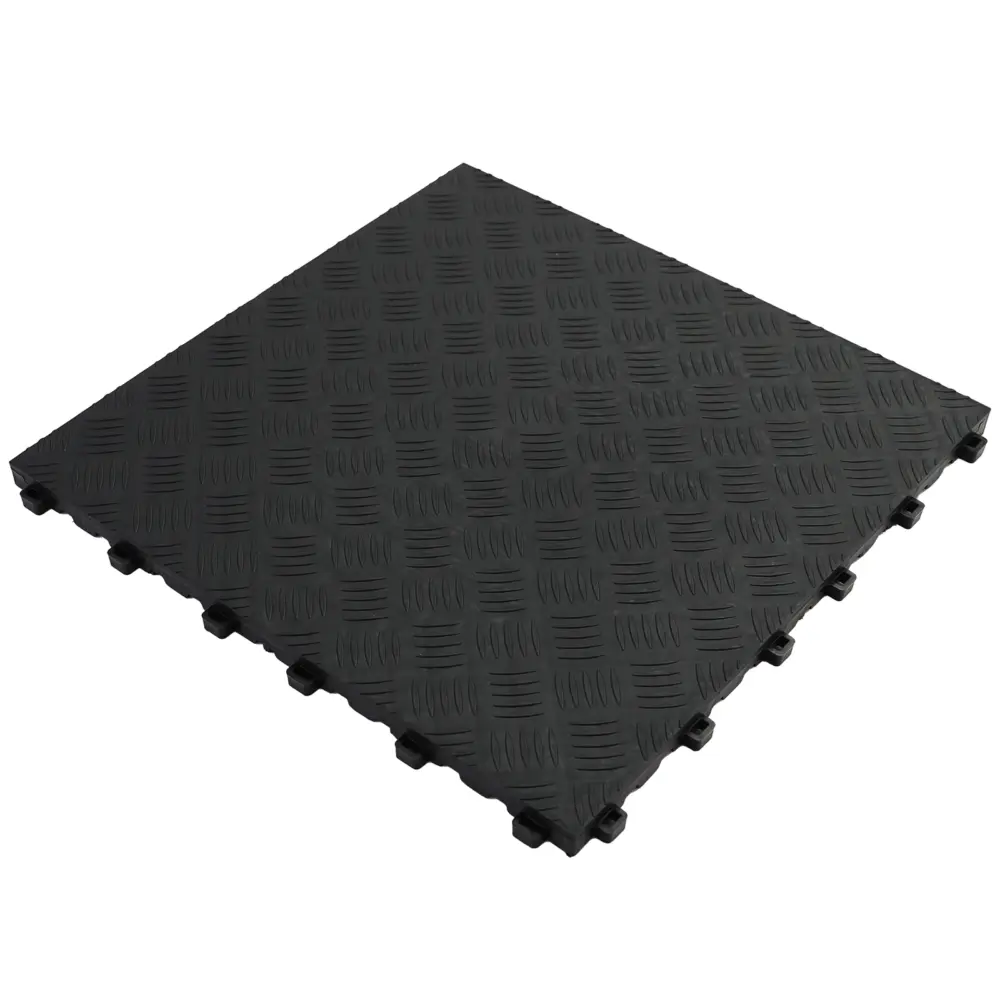 Piastrelle Pavimento Riffelblech 40x40cm Nere per Uso Universale, Robuste