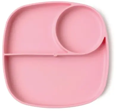 Piatto in silicone con scomparti divisori porta alimenti colorato
