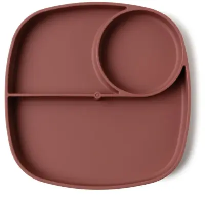 Piatto in silicone con scomparti divisori portapranzo antigoccia