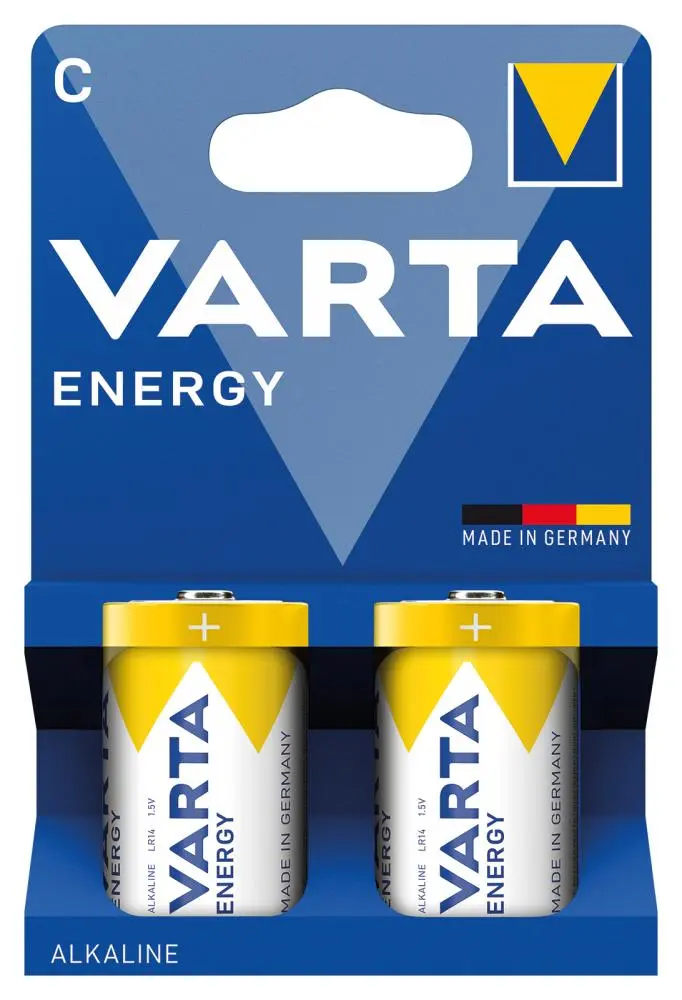 Pile batterie stilo formato C alcaline torcia lunga durata energy pack doppio