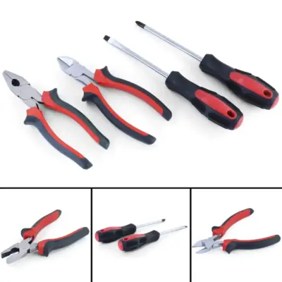 Pinza Combinata con Cacciavite Phillips e a Taglio Set 4 Pezzi Universale