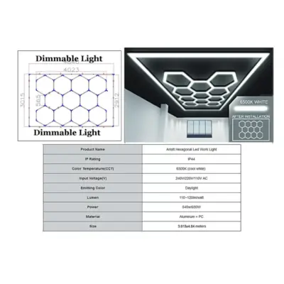 Plafoniera Esagonale Honeycomb Dimmerabile 4.02x2.91 M Universale