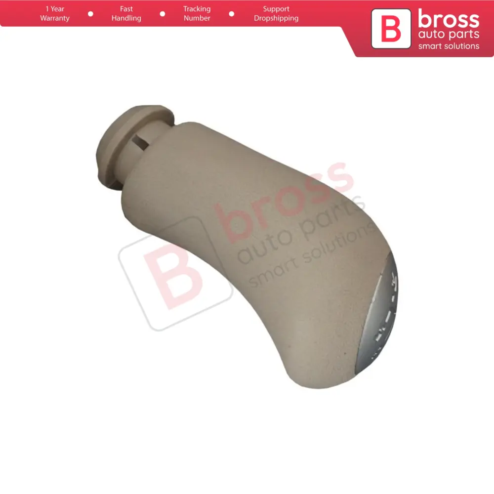 Pomello Cambio 5 Marce Beige Cromato per Renault Clio MK3 Scenic Kangoo Megane