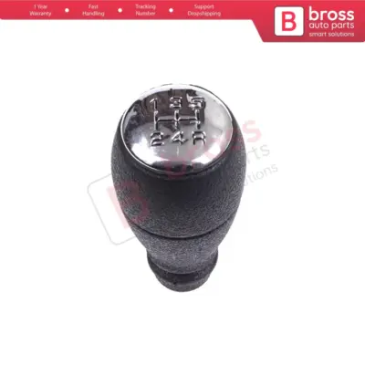 Pomello Cambio 5 Marce Cromato Nero per Citroën Berlingo Peugeot Partner MK1