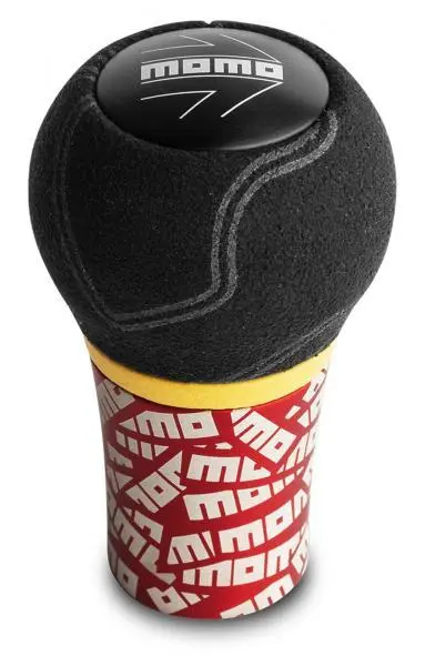 Pomello cambio auto sportivo rosso in plastica resistente ergonomico