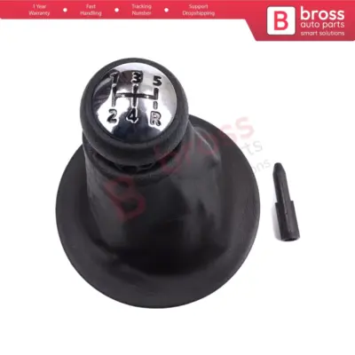 Pomello Cambio con Cuffia Nera 7591.t1 per Peugeot Partner Tepee Berlingo