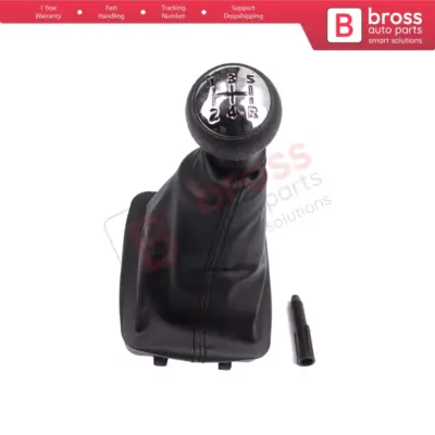 Pomello Cambio con Cuffia Nera per Peugeot 206 206+