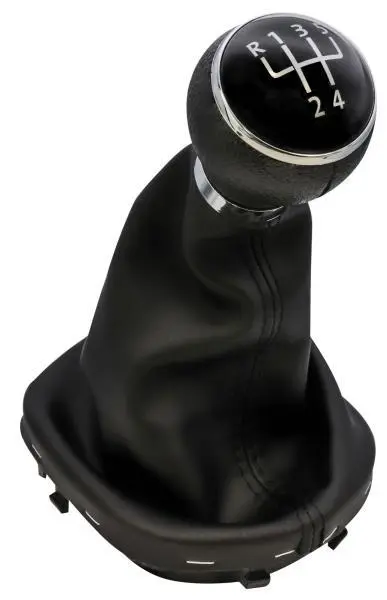 Pomello cambio e cuffia leva 5 marce in pelle per Volkswagen Caddy III 2004-2010