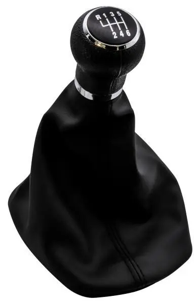 Pomello cambio e cuffia leva 6 marce in pelle per Volkswagen Passat 2005-2010