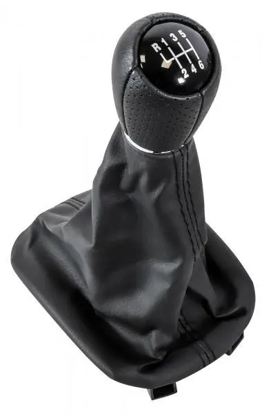Pomello cambio e cuffia leva 6 marce in pelle sintetica per Seat Leon 2002-2006