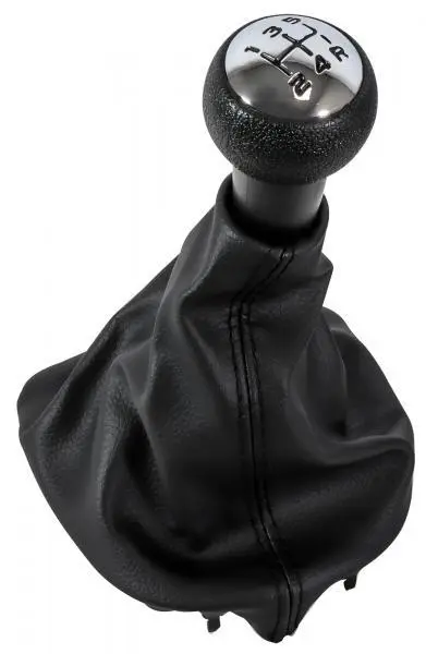Pomello cambio e cuffia pelle 5 per Peugeot 106 1991-2005, 205, 206 1998-2009