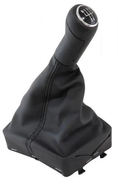 Pomello cambio leva e cuffia in pelle 5 marce per Volkswagen Polo IV 2001-2005