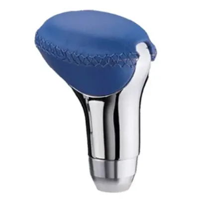 Pomello Cambio Universale Blu Nichel Ovale con Cuciture Adatto Retromarcia