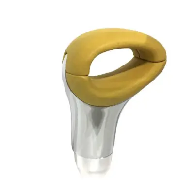 Pomello Cambio Universale Giallo Nichel con Foro per Retromarcia