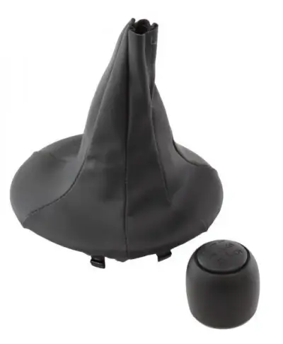 Pomello e Cuffia Cambio Auto con Ghiera Elegante per Fiat Panda II 2003-2012