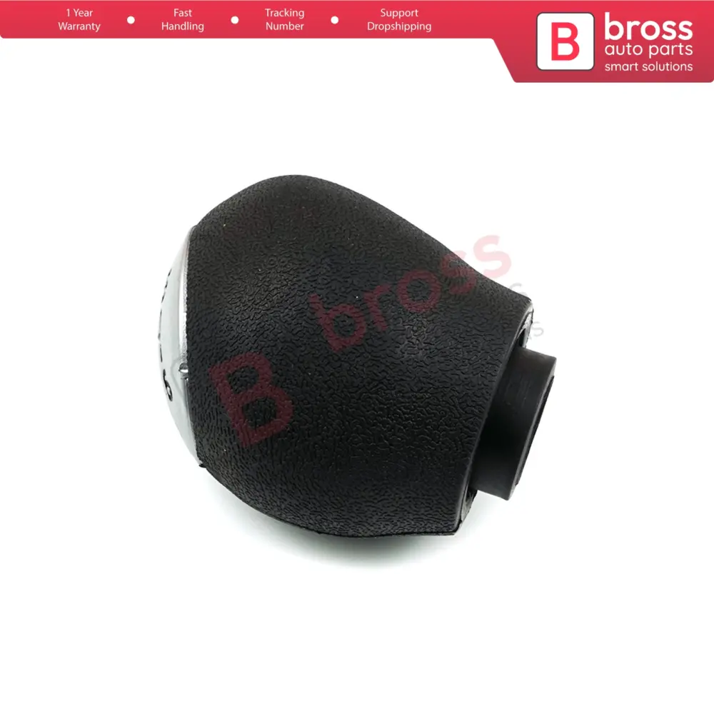 Pomello Leva Cambio 6 Marce Cromato Nero per Renault Dacia Nissan Opel