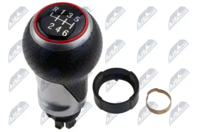 Pomello Leva Cambio 6 Speed Rosso per Audi A3 2003- A6 2004- Q5 2008