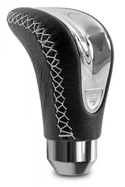Pomello leva cambio auto sportivo nero e cromato ricambio accessorio