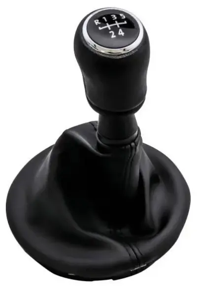Pomello leva cambio e cuffia pelle nera per Volkswagen Transporter T5 2003-2014