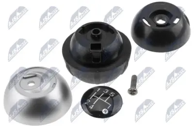 Pomello Leva Cambio Opaco Argento Nero 5 Speed per Fiat 500c Abarth 2007
