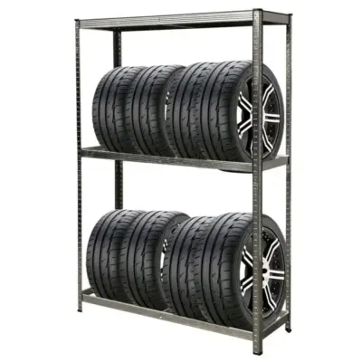 Porta Pneumatici Scaffale Officina 180x120x40cm Universale