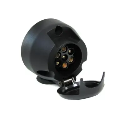 Presa Trailer 7 Poli 12v Plastica con Coperchio Universale