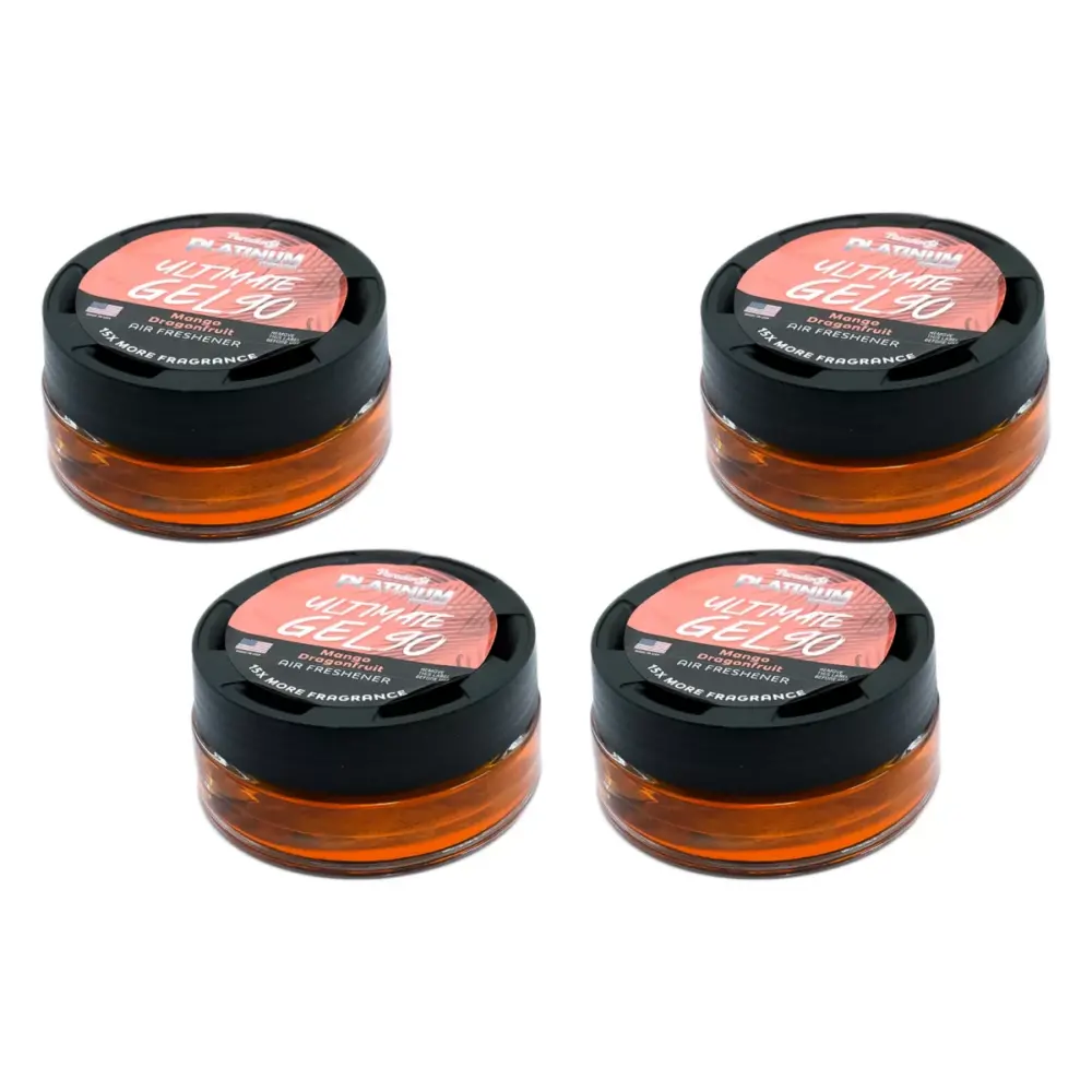 Profumatore Gel Mango Dragonfruit 4 Vasetti Eliminatore Odori Auto Casa Ufficio