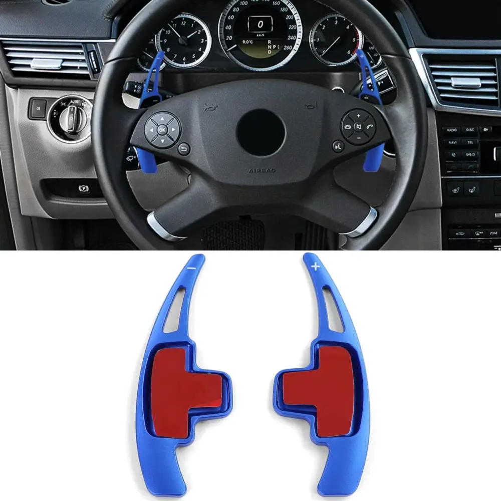 Prolunga Leve Cambio Alluminio Blu per Mercedes Gl X166 GLA X156