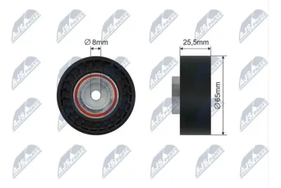 Puleggia Inversione Cinghia Poly-v Anteriore per Fiat Ducato 250 06