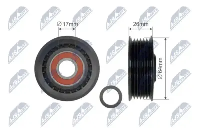Puleggia Inversione Cinghia Poly-v per Audi A4 2.5tdi 00- e A6 2.5tdi 00