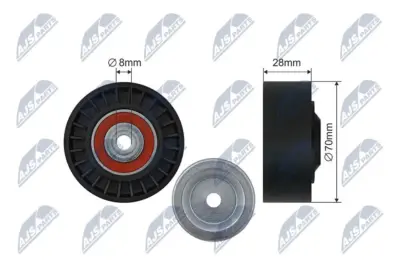 Puleggia Inversione Cinghia Poly-v per Audi A4 A5 A6 Q5 VW T5 Crafter 2.0tdi
