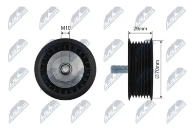Puleggia Inversione Cinghia Poly-v per Audi A8 VW Passat Phaeton Touareg 6.0