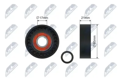 Puleggia Inversione Cinghia Poly-v per BMW 3 E46 5 E60 7 E65 X3 E83 X5 E53 3.0d