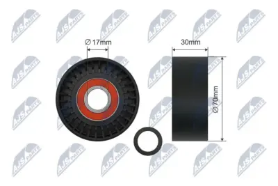 Puleggia Inversione Cinghia Poly-v per Porsche Cayenne Panamera 4.8 07