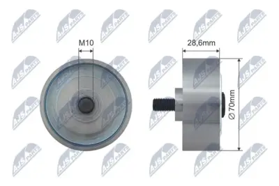 Puleggia Inversione Cinghia Poly-v per Toyota Land Cruiser Prado 120 02-09