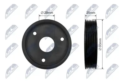 Puleggia Pompa Servosterzo Anteriore per Renault Clio Ii 1.9d 1.9dti 98- Kangoo