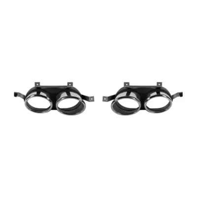 Punte Cromate Posteriori per Audi Q5 dal 2018 Paraurti S-line SQ5 Diffuser