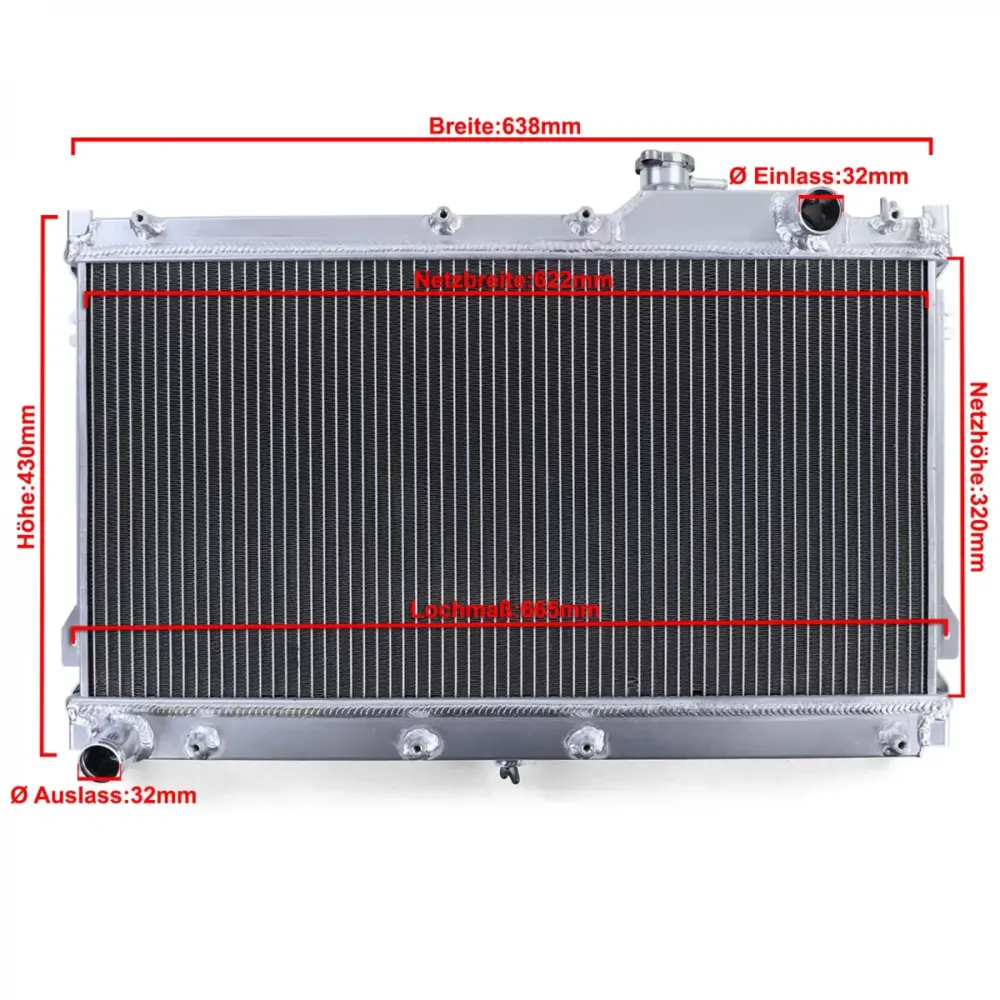 Radiatore Acqua in Alluminio Performance per Mazda MX5 Na 90-97