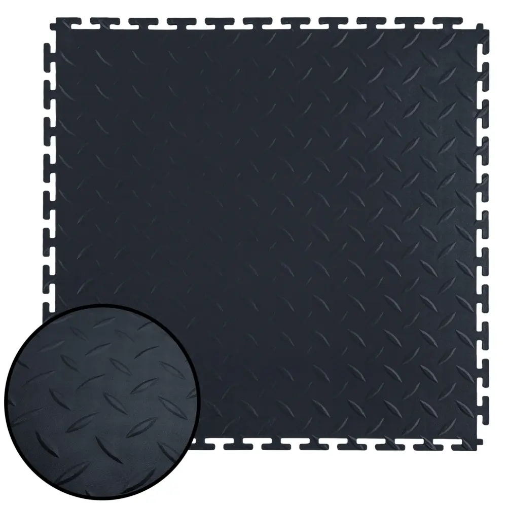 RAMROXX Performance PVC Fliese Showroom Garage Floor Nero 50x50cm Universale