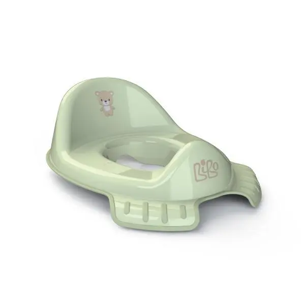 Riduttore WC bambini seduta toilette sicurezza antiscivolo verde plastica
