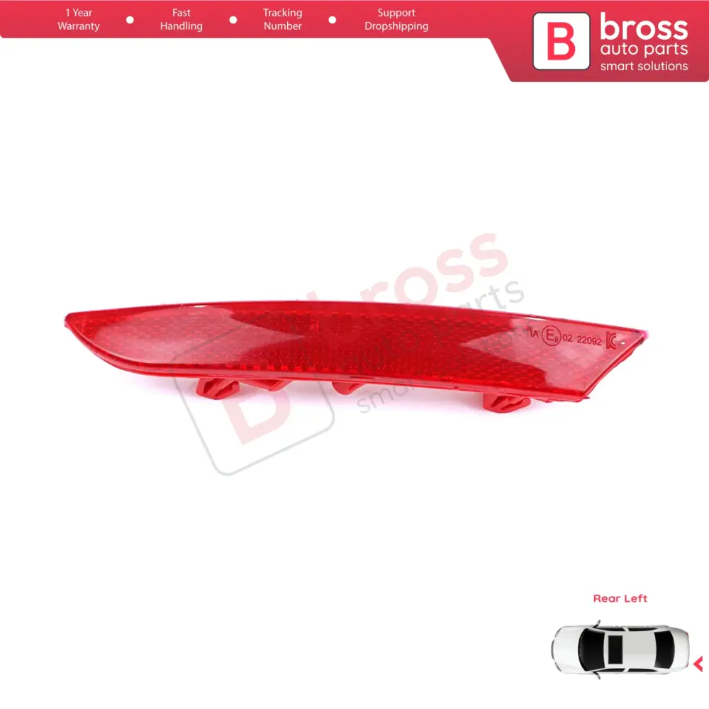 Riflettore Posteriore Sinistro Paraurti per Renault Clio MK5 Bf B7 2019>