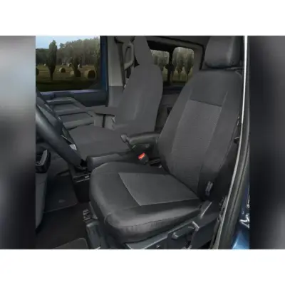 Rivestimento Sedile Singolo con Bracciolo Nero Grigio per Ford Transit Custom