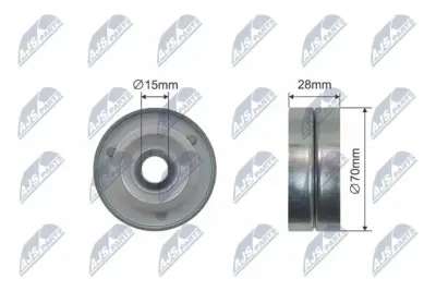 Rullo Tenditore Cinghia Poly-v Anteriore per Audi A2 Seat Ibiza Skoda Fabia VW