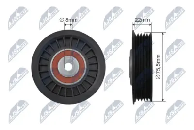 Rullo Tenditore Cinghia Poly-v Anteriore per Audi A3 A4 B5 B6 A6 C5 Skoda