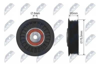 Rullo Tenditore Cinghia Poly-v Anteriore per Audi A4 A6 Skoda Superb VW Golf